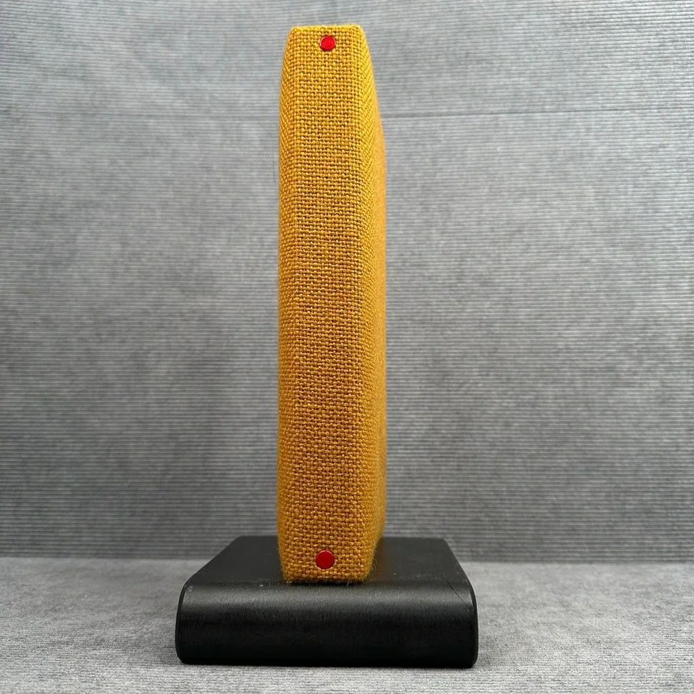 Phaidon Vintage Mustard Yellow Canvas 3-Ring Binder Organizer Slim 8x3.5